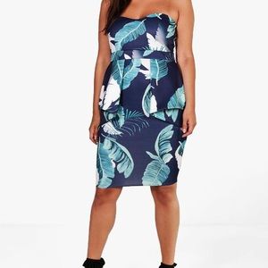 Blue Strapless Dress